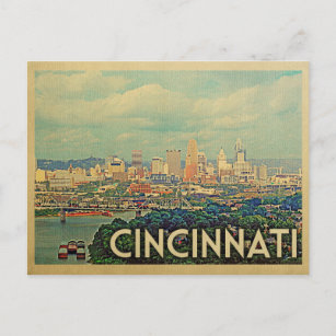 Vintage voyage de carte postale Cincinnati Ohio