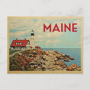 Vintage voyage de carte postale Maine