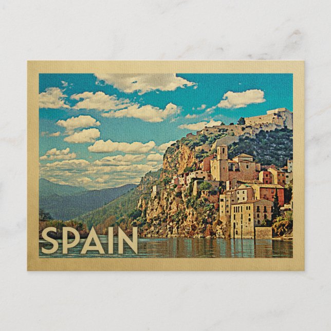 Vintage voyage de carte postale Miravet Espagne (Devant)