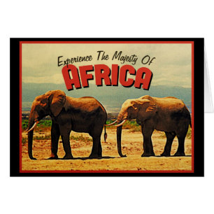 Vintage voyage d'éléphants de l'Afrique