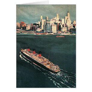 Vintage voyage par bateau de croisière à New York