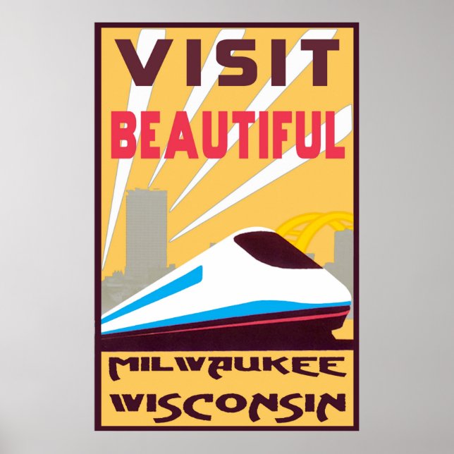 VINTAGE VOYAGE POSTER - MILWAUKEE, WISCONSIN (Devant)
