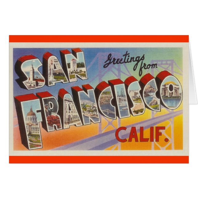Vintage voyage San Francisco (Devant horizontal)