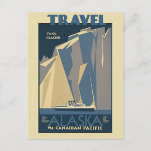 Vintage voyage Taku Glacier, Alaska Carte postale