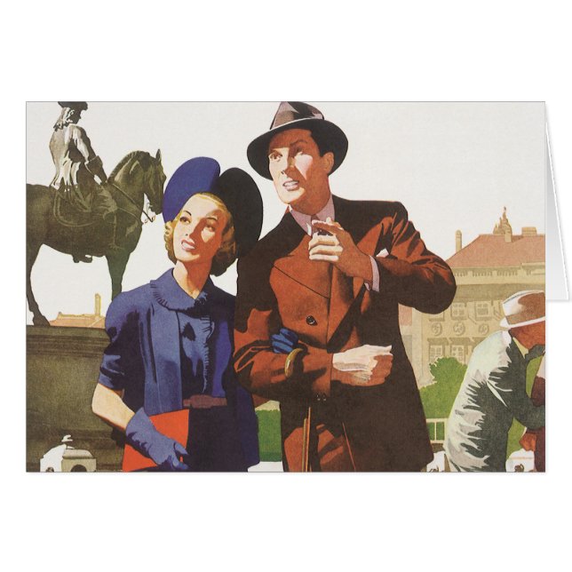 Vintage voyage, Touristes en Vacances (Devant horizontal)
