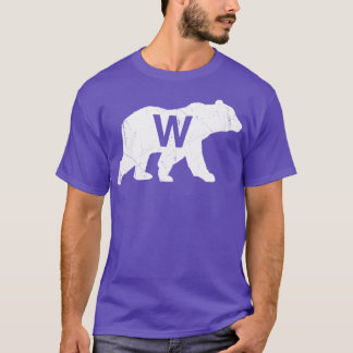 Vintage W Bär Blau T-Shirt