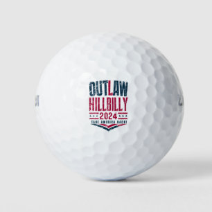Vintage-Wahlen Außerhalb des Gesetzes Hillbilly-US Golfball