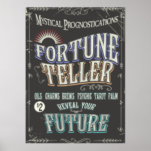Vintage-Wahrsagerposter Poster