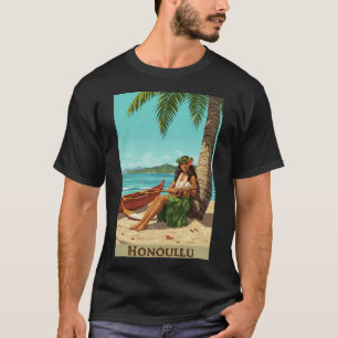 Vintage Waikiki Hawaii Surfen T-Shirt