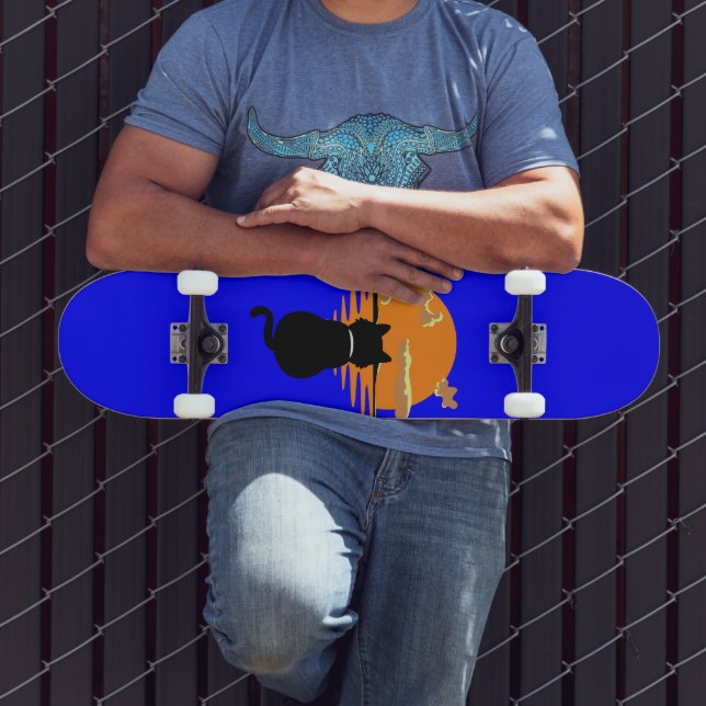 vintage waiting cat nature urban skateboard (Außenbereich 3)
