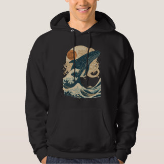 Vintage-Wal-Ozeanwelle-T-Shirt Hoodie