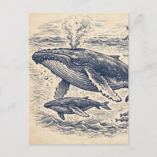 Vintage-Walbuck-Pod-Gravur Postkarte