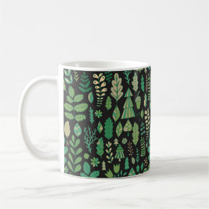 Vintage Waldflora Nahtlos Kaffeetasse