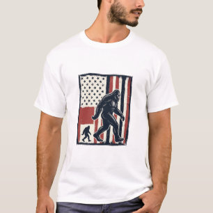 Vintage-Waldkreatur-Flagge-Vektor-Shirt-Design_1 T-Shirt