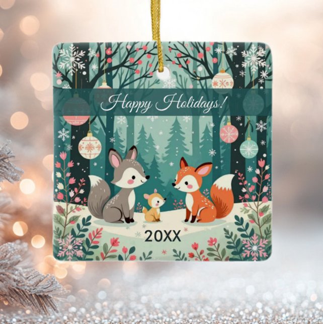 Vintage-Waldlandschaft Keramikornament (Von Creator hochgeladen)