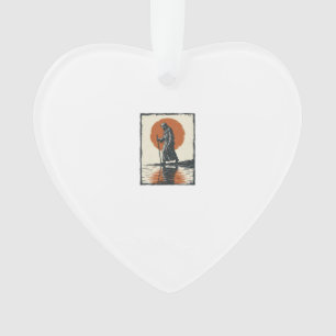 Vintage Walking Figure Sonnenuntergangs-Reflexions Ornament