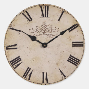 Vintage Wall-Uhr Runder Aufkleber