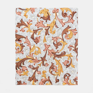 Vintage Wallpaper - Floral Pattern from 18th Centu Fleecedecke