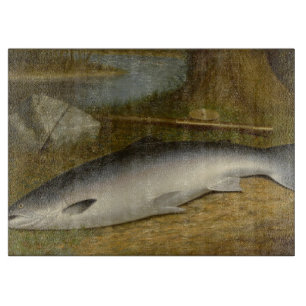 Vintage Walter Brackett Der erfolgreiche Fang Schneidebrett