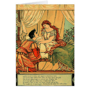 Vintage Walter Crane Dormir Beauté Conte de fée