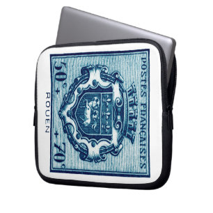 Vintage Wappen - Rouen, Frankreich Laptopschutzhülle