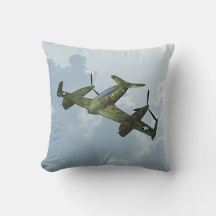 Vintage-Warbird-Flug Militärflugkunst Kissen
