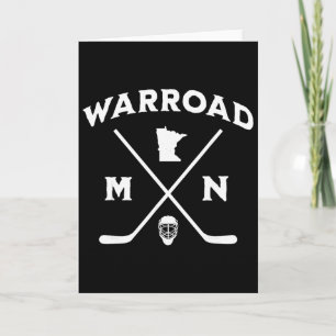 Vintage Warroad Minnesota Eishockey Karte