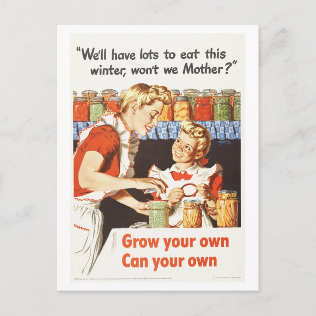 Vintage Wartezeit: "Eigene, eigene" Postkarte (Vorderseite)