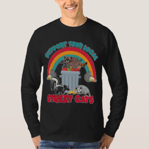 Vintage Waschbär Opossum Stinktier Unterstützen Si T-Shirt