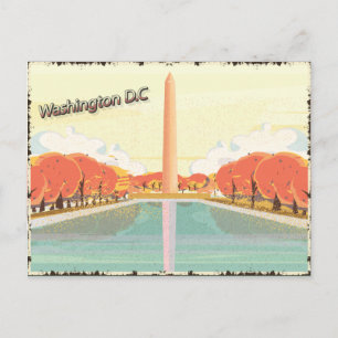 Vintage Washington D.C. Monument Postkarte