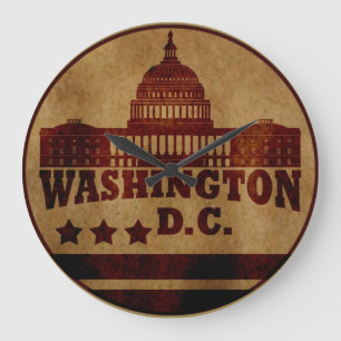 Vintage Washington DC Große Wanduhr