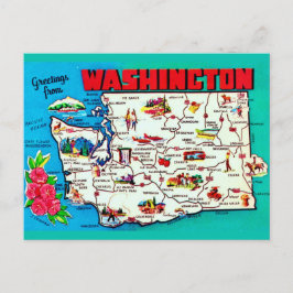Vintage Washington-Karte Postkarte