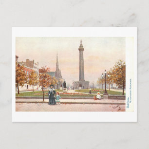 Vintage Washington Monument, Baltimore, Maryland, Postkarte