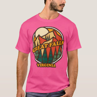 Vintage Wasserfälle Virginia Bergsee-Zauber T-Shirt