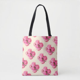Vintage Wasserfarbe Rosa Peones Blumen Einfach nie Tasche