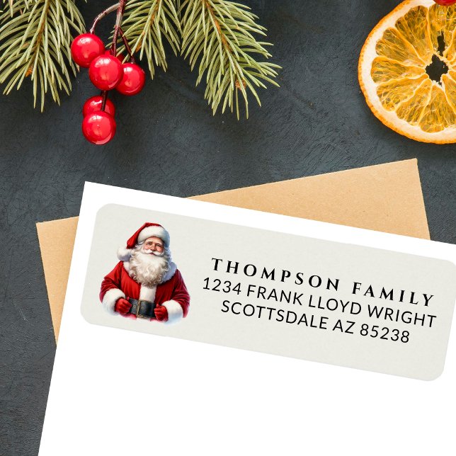 Vintage Wasserfarbe Weihnachten Rücksendeadresse (Von Creator hochgeladen)