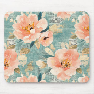 Vintage-Wasserfarben-Blumen-Abstraktmuster Mousepad
