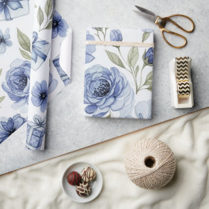 Vintage-Wasserfarben-Blumen-Verpackungspapier Geschenkpapier