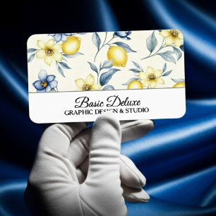 Vintage-Wasserfarben-Blumen Visitenkarte - QR-Code