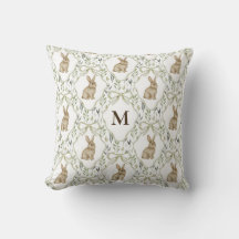Vintage-Wasserfarben-Hase mit personalisiertem Mon