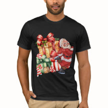 Vintage-Wasserfarben-Weihnachtsmann-Eislaufen-Weih