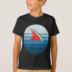 Vintage Wassermelone Fruchthaie Finnischer Sommer  T-Shirt
