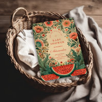 Vintage-Wassermelonen-Garten Botanische Babyparty