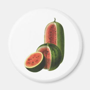 Vintage Wassermelonen Hochrund, Bio-Lebensmittel O Magnet