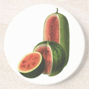 Vintage Wassermelonen Hochrund, Bio-Lebensmittel O Sandstein Untersetzer