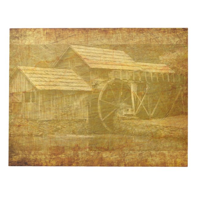 Vintage Wassermühle Notizblock (Vorderseite)
