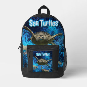 Vintage Wasserschildkröten Bedruckter Rucksack