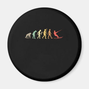 Vintage-Wasserski-Evolutions-Geschenk für Wassersp Magnet