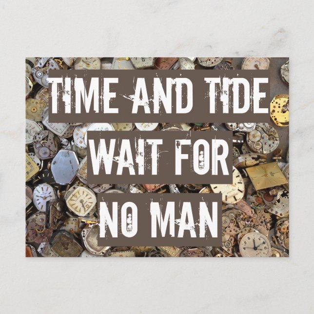 Vintage Watches Old Proverb Quote Postkarte (Vorderseite)