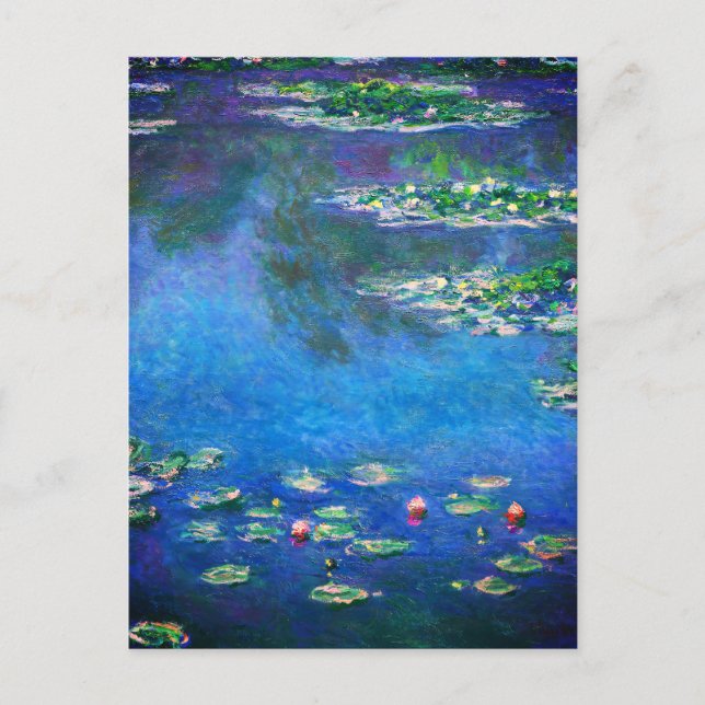 Vintage Water Lilies by Claude Monet Postkarte (Vorderseite)